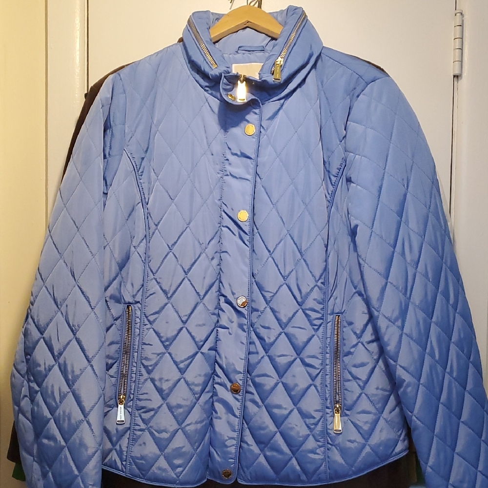 Mk Quilted Blue Jacket